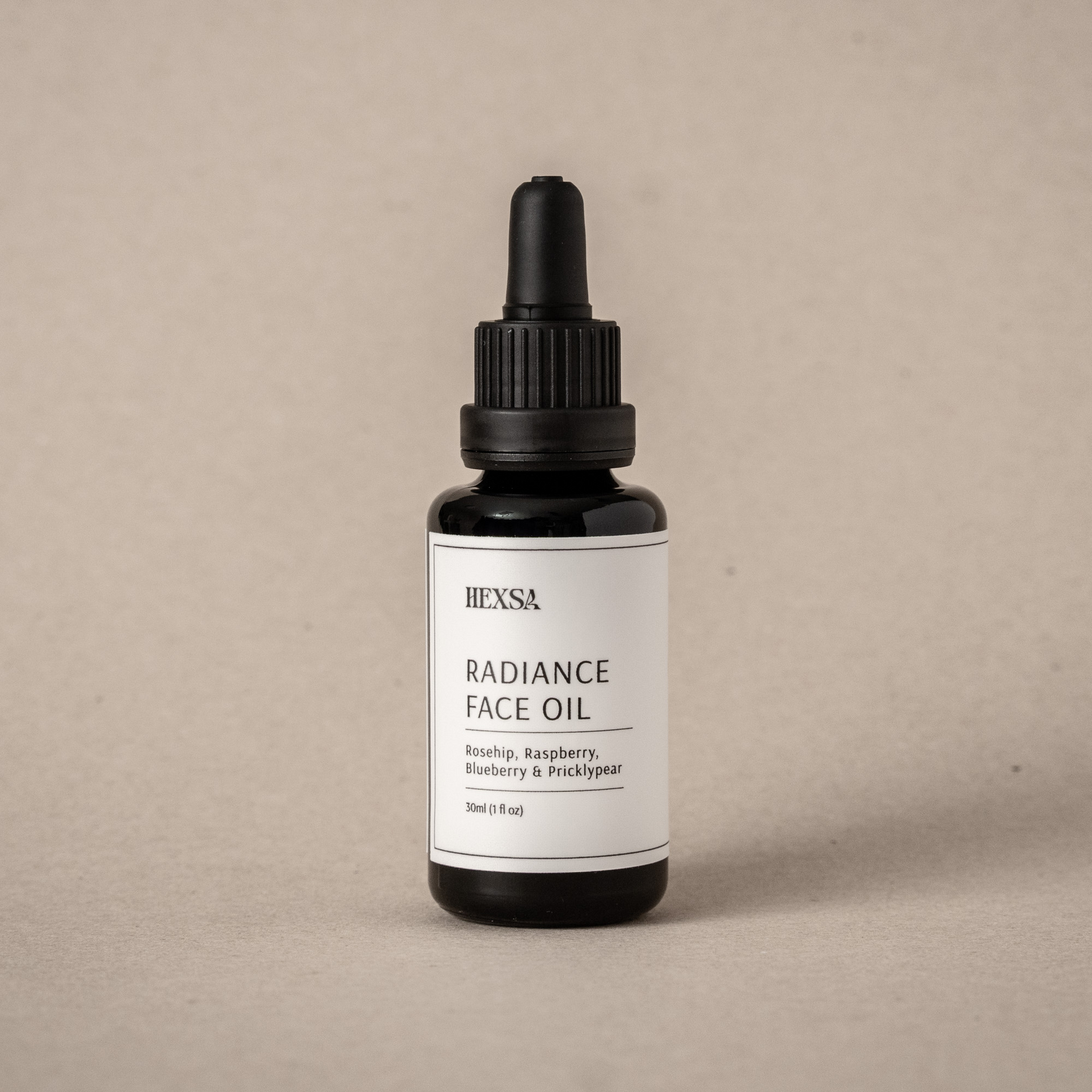 Radiance Face Oil – Hexsa – organic face oil with rosehip, raspberry, blueberry and pricklypear